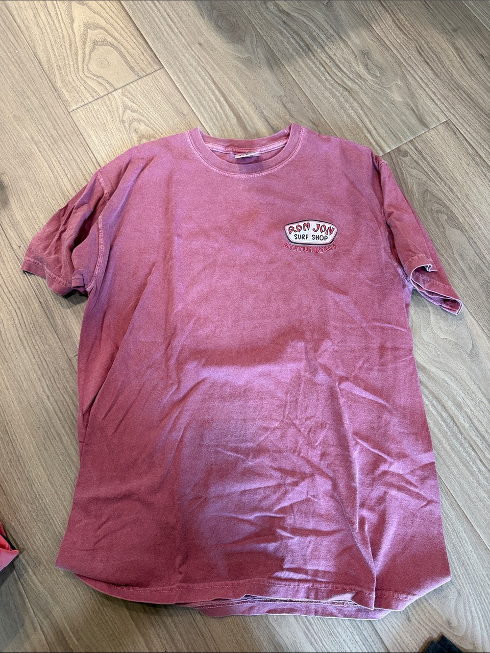 Ron Jon Myrtle Beach Logo Tee in Faded Rose